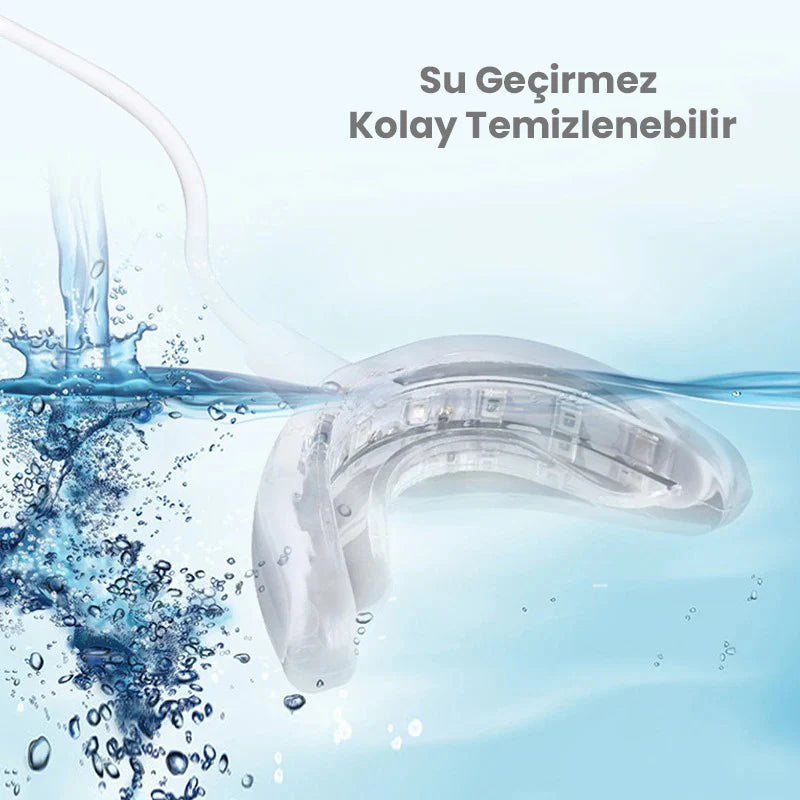 Şeffaf, kavisli bir form.